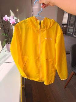 Columbia Kids Yellow Zip-Up Rain Jacket