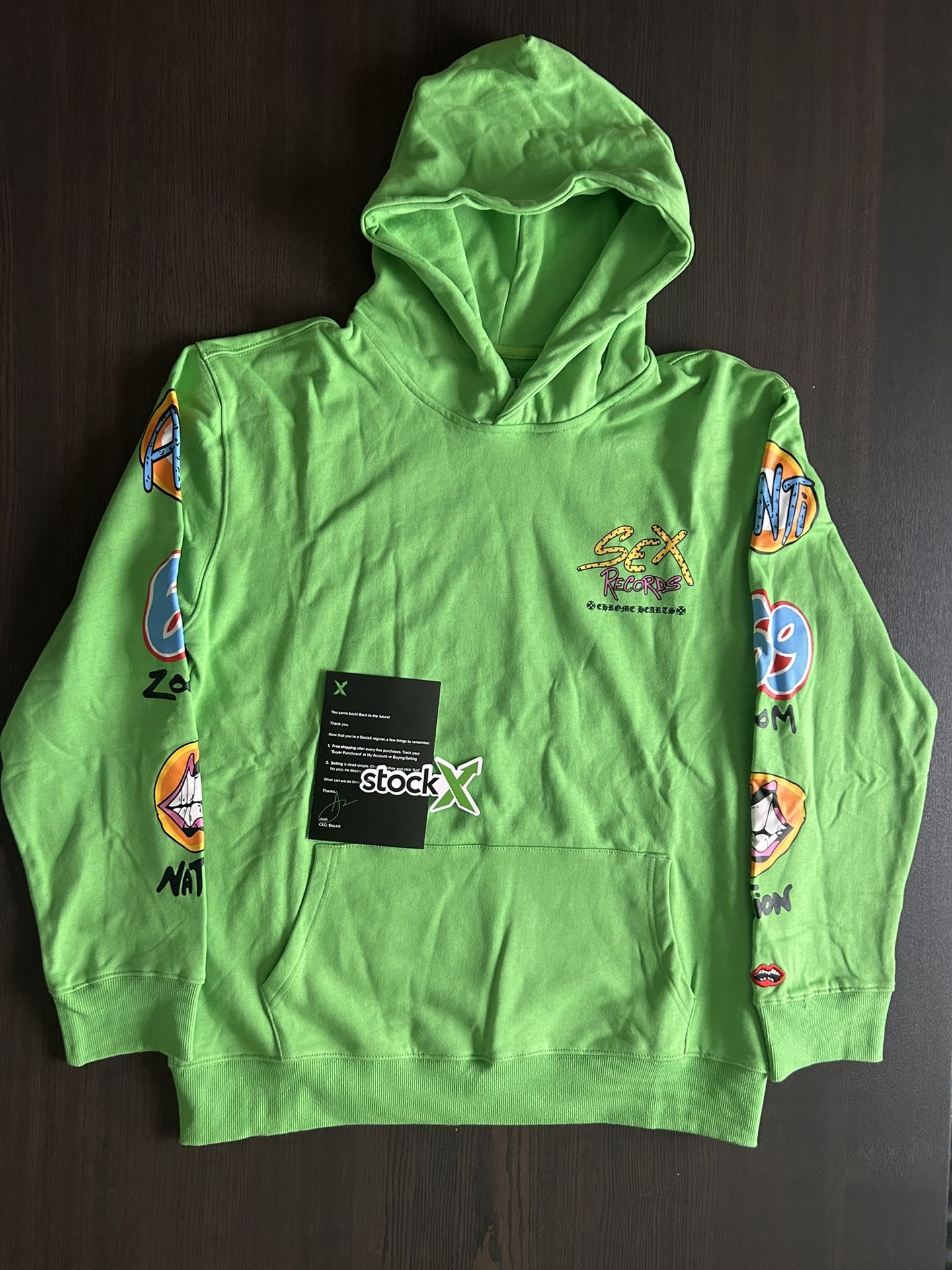 Chrome Hearts Matty Boy “SEX RECORDS” Green Hoodie