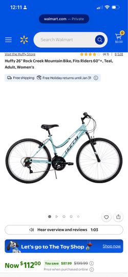 Huffy women’s rock creek mountain bike 26” teal