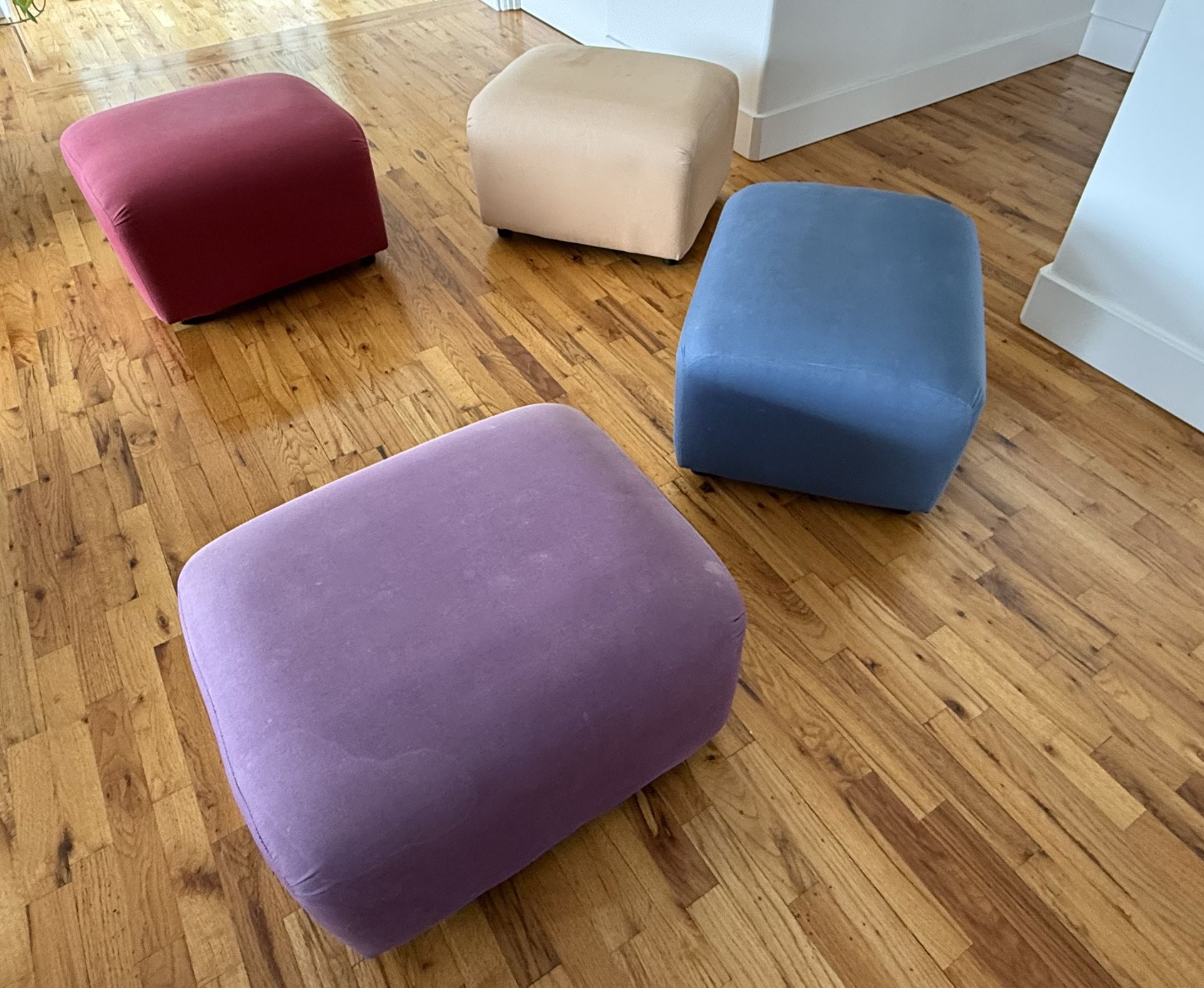 Ottomans Four Different Solid Colors