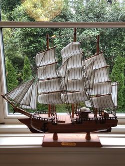 Handcrafted wooden boat