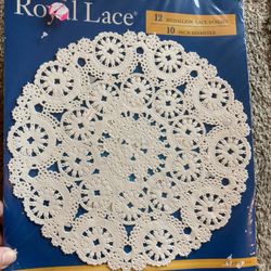 New One Time Use Doilies (12) 10 Inch Diameter 