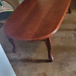 Matching Wood Coffee & Side Table