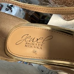 Badgley Mischa Jewel Gold Glittery Heels