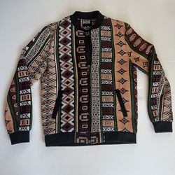 African Jacquard Bomber BoohooMan Size Medium
