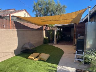 Rectangular  Shape Sun Shade Sail 2 pcs 16x12, 1 pc 13x12 UV Block Shade Sails for Outdoor Patio Garden Backyard,