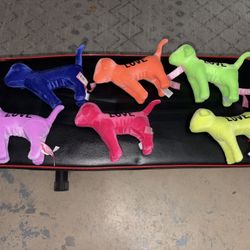 New Victorias Secret Pink Mini Plush Dogs 6 Velour Collection