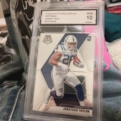 PGA 10 Gem Mint 2020 Panini Mosaic Jonathan Taylor Rookie Card