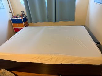 Full size bed frame and mattress
