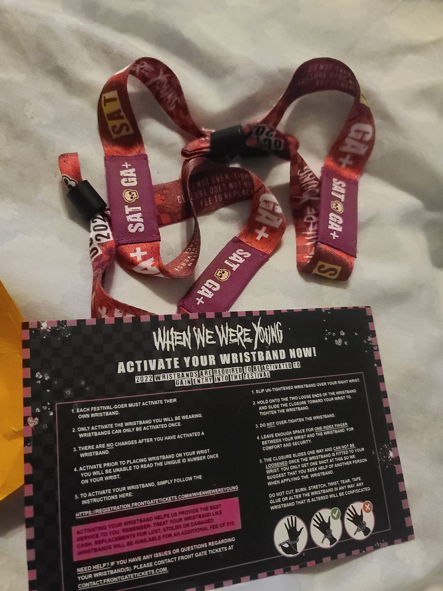 Selling 1 Unregistered GA+ When We Were Young Festival Wristband