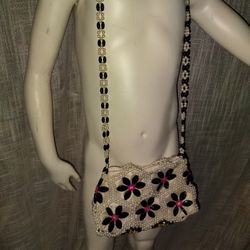 Vintage Hand Beaded Hippie Bag
