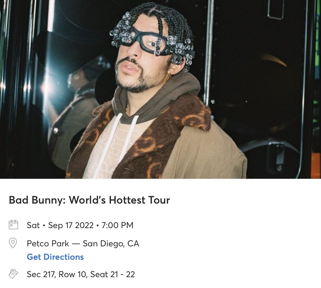 Bad Bunny Tickets San Diego