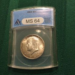 1964 KENNEDY SILVER HALF DOLLAR. 
