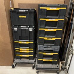 DeWalt Tstak Bundle - Drawers, Dolly, Cart, Bins