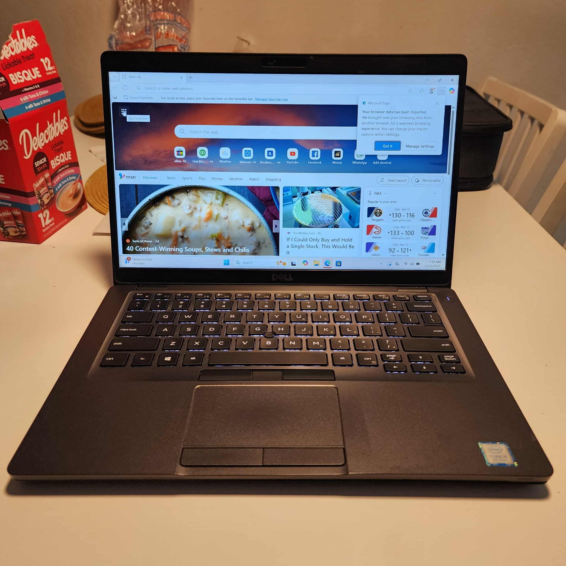 Dell™ Latitude 5400  Laptop, 14" Screen, Intel® Core™ i5 8265U. Backlit keyboard.  16GB Memory, 240GB Solid State Drive, Windows® 11 Pro. Microsoft of