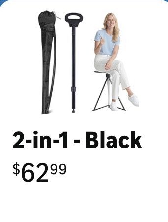ALEVMOOM Walking Cane with Seat Folding Lightweight, 2-in-1 Cane Stool for Adults