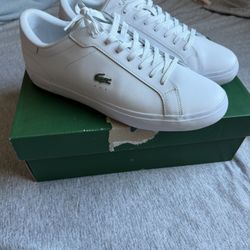 Lacoste green powercourt leather sneakers 