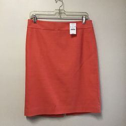 Women’s J. CREW Cotton/Hemp/nylon/polyester peach A-line skirt… Size 6