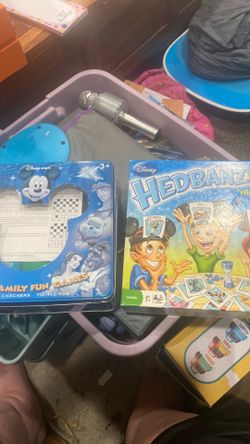 Disney hedbanz and chess checkers tic tac toe
