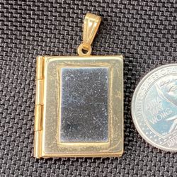 Gold & Silver Tone Vintage Book Locket