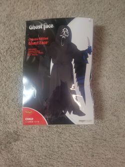 Ghostface chrome mask costume
