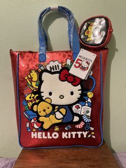 Loungefly Sanrio Hello Kitty Metallic  Tote Bag/ Crossbody Bag 