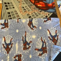 Soft Spider Man Fleece Thick Material Toddler Bed Size Blankets $12 Each 58” L x 35” 