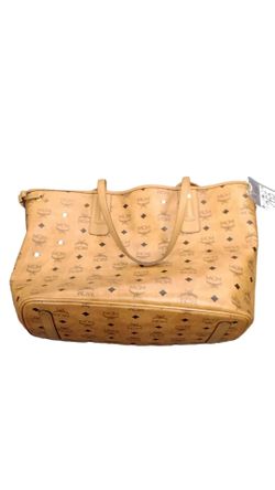 Mcm Shopper Beige / Tan Purse / Handbag
