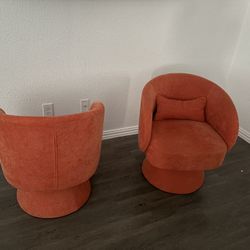 Orange Swivel Chairs 