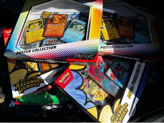 Pokemon Prismatic Poster & AH Mega Ex Boxes