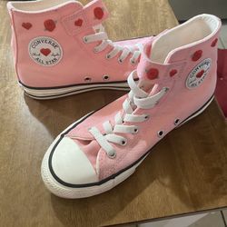 Pink girls Converse Sz 3