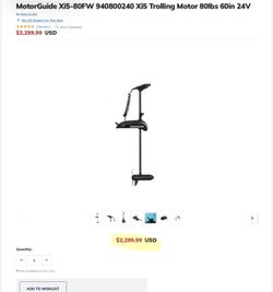 MotorGuide Xi5 Trolling Motor 80lbs 60in 24V