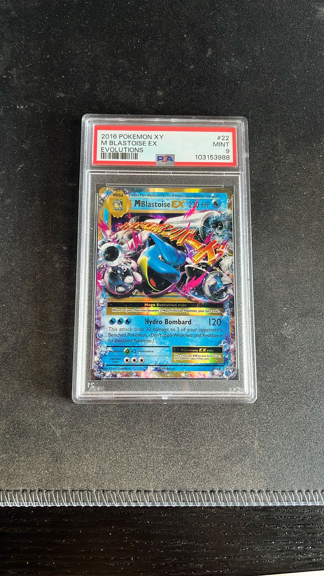 psa 9 M blastoise ex 