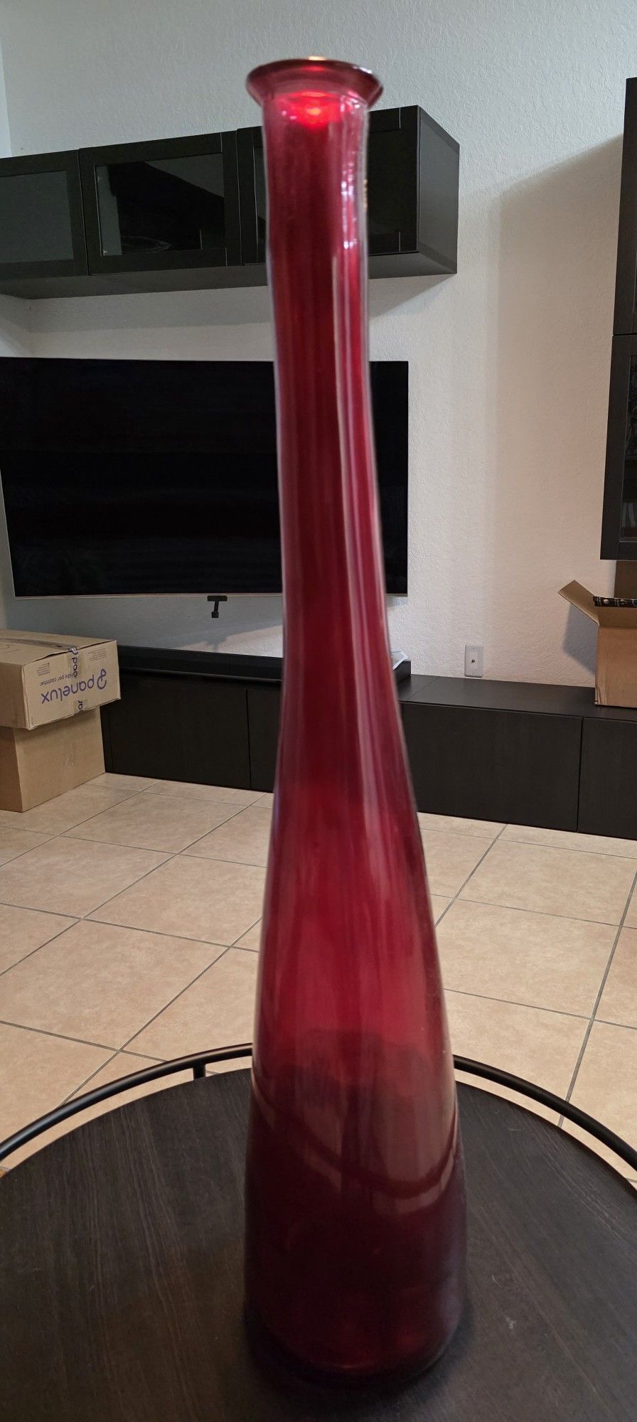 Red Glass Vase