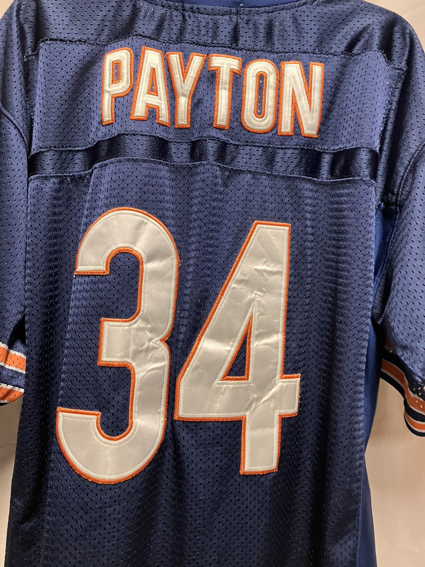Vintage NFL Chicago Bears #34 Walter Payton Throwbacks Mitchell & Ness Embroidered Jersey 