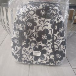 Vera Bradley Laptop Backpack with Solid Color Interiors