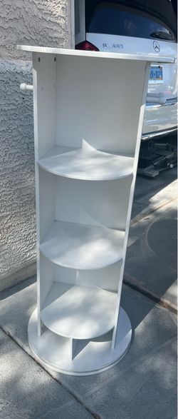Revolving white storage