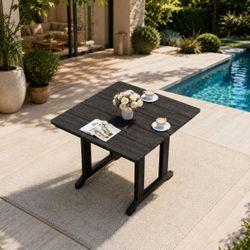 Black Wood Outdoor Dining Table