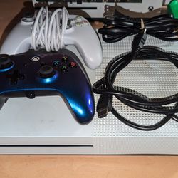 Xbox One S With Controllers And Cables