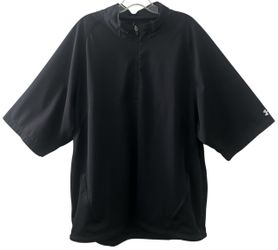 Under Armour Men’s Black Short Sleeve Cage Jacket Back Vent Size XL