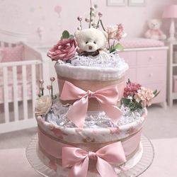 Baby In Bloom Diaper Cake Gift 