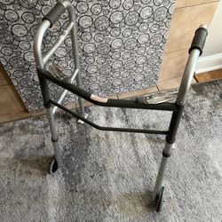 Guardian 2-Button Folding Youth Walker with 5" Wheels
