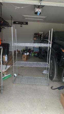 Wire shelves
