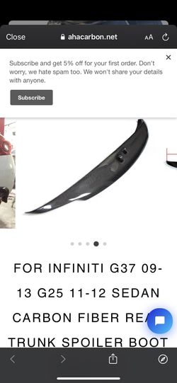 Infiniti Spoiler with camera hole !