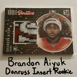Brandon Aiyuk San Francisco 49ers All-Pro WR Donruss Short Print Insert Card.