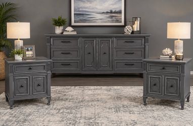 Gray Dresser and Nightstand Set vintage drexel