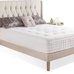 ZINUS 12 Inch Euro Top Pocket Spring Hybrid Mattress / Pressure Relief / Pocket Innersprings for Motion Isolation / Bed-in-a-Box, King

