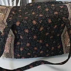 Vera Bradley Vintage Large Duffel Black Walnut