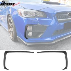 Fits 2015-2017 WRX STI IKON Front Bumper Side Splitter Canards ABS Carbon Fiber Print