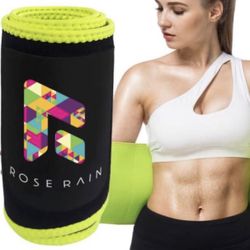 (Width 9” X Length 45”)Sweat Band Waist Trainer for Women Sweat Belt for Men Waist Trimmer Weight Loss